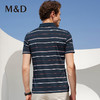 M＆D/名盾桑蚕丝条纹商务男士短袖薄款Polo衫翻领真丝T恤上衣夏季 商品缩略图3