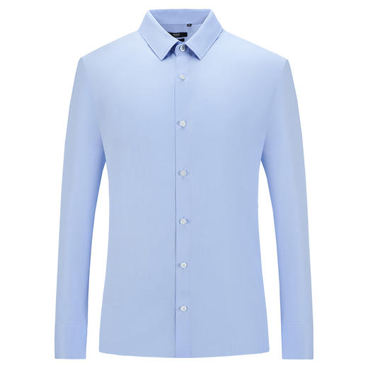 长绒棉蓝色男士DP衬衫商务免烫职业上班名盾夏季修身正装衬衣男 商品图4