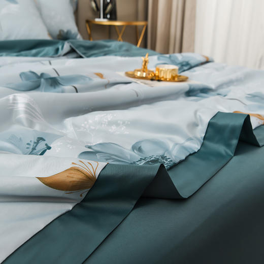 轻柔舒适夏被四件套，轻奢水洗天丝夏被床上用品四件套MZX 商品图2