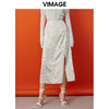 VIMAGE/纬漫纪纪夏季新款时尚印花包臀开叉中长款半身裙女裙V1706316 商品缩略图3