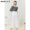 NEELLY纳俪商场同款夏季新款高腰阔腿裤女白色休闲长裤百搭直筒裤N22051H01144 商品缩略图2