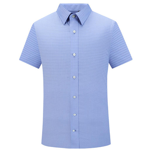 M＆D/名盾商务短袖衬衫夏季新款男士正装DP免烫半袖格纹衬衣 商品图4