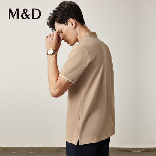 名盾春夏新款男士短袖polo衫纯棉中青年体恤简约商务休闲T恤 商品图2