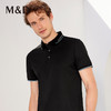 M＆D/名盾桑蚕丝翻领短袖薄款Polo衫商务休闲男士半袖黑色百搭T恤 商品缩略图3