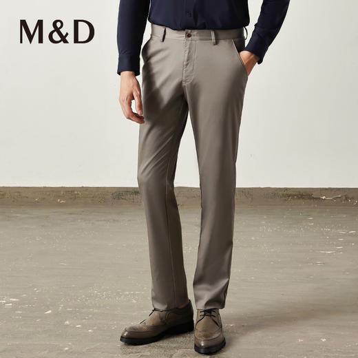 M＆D/名盾春新款舒适简约微弹长裤商务休闲直筒职业工装裤男 商品图0