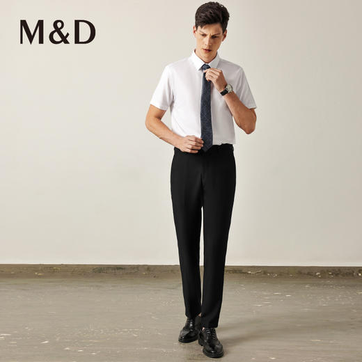 【DP免烫】MD名盾衬衫短袖夏季易打理纯棉宽松行政商务正装衬衣 商品图2