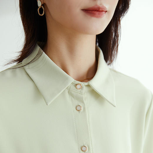 【高定款】罗蒙女士衬衫抗皱垂顺舒适透气休闲百搭商务通勤长袖衬衣 商品图6