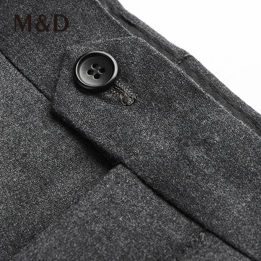 MD名盾美丽诺羊毛灰色西装裤秋冬男士商务正装长裤 商品图1