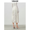 VIMAGE/纬漫纪纪夏季新款时尚印花包臀开叉中长款半身裙女裙V1706316 商品缩略图4