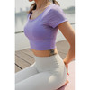 【裸感】拼纱运动带胸垫短袖 商品缩略图1