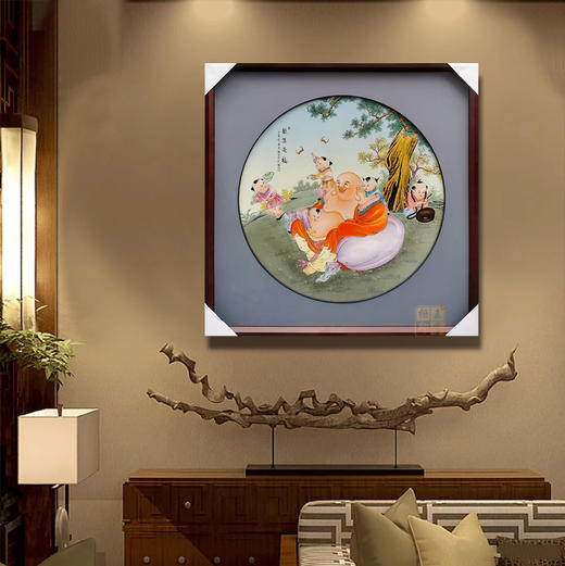 新粉彩欢乐是福瓷板 商品图0