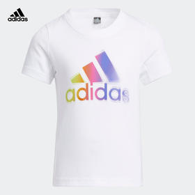 小阿迪2022年夏季新款儿童休闲运动短袖T恤HE0039/0038