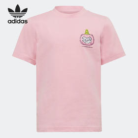 小阿迪女童T恤夏新款三叶草小怪兽联名小童宝宝短袖HF7540