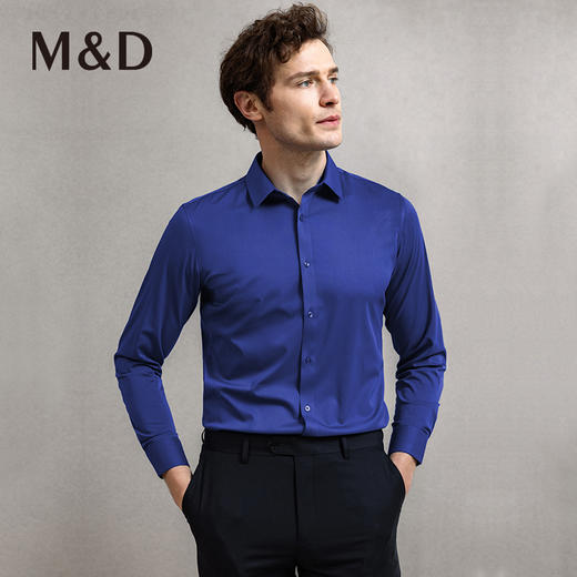 【菁英同款】名盾春夏商务休闲男士长袖无痕修身衬衫衬衣潮31V01 商品图3