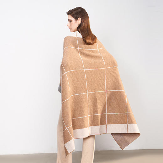 【羊毛羊绒毯】22年夏季新品双色羊毛毯多用保暖毯居家空调被办公休息毯子 商品图2