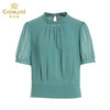 乔万尼短袖衬衫夏季设计感小众通勤气质EF2C388 商品缩略图4