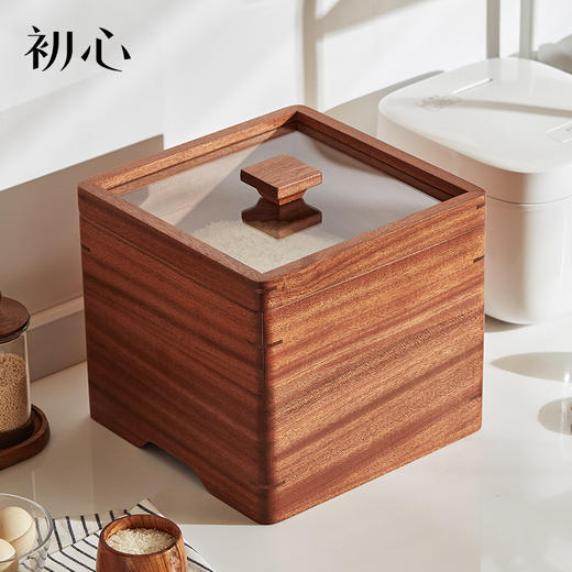 初心| 乌檀木实木米桶 5kg 商品图0