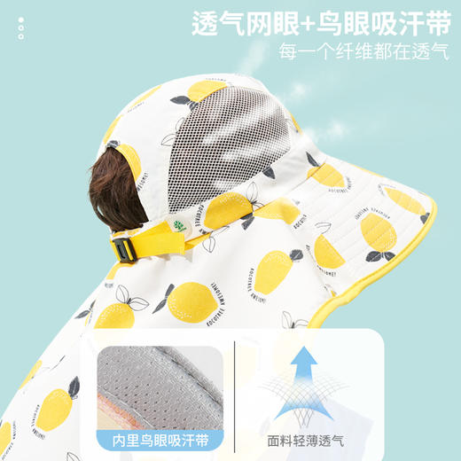 KK树儿童防晒帽子夏季宝宝遮阳太阳帽防紫外线渔夫帽男童女童大檐隐形海洋 商品图4