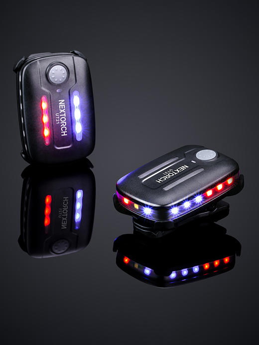 NEXTORCH纳丽德 肩灯UT21红蓝爆闪LED闪灯执勤巡逻多功能频闪夹灯 商品图1