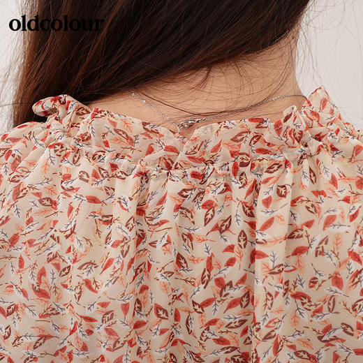 oldcolour21夏法式修身高腰显瘦减龄碎花连衣裙N23101107 商品图3