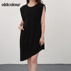 oldcolour欧珂垫肩设计宽松无袖连衣裙T恤裙N23104305-559 商品缩略图2