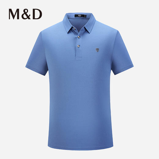 M＆D/名盾新疆长绒棉无痕衬衫领短袖夏季薄Polo衫商务男士纯色T 商品图0