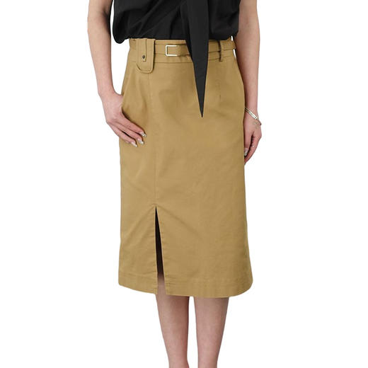 oldcolour21夏中长款高腰直筒气质开叉包臀裙通勤N23062304 商品图4