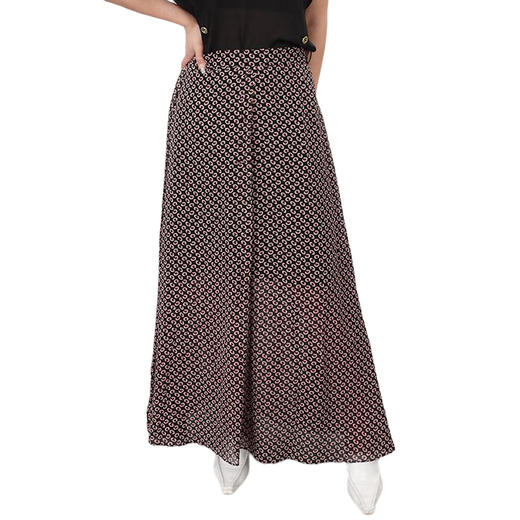 oldcolour21夏雪纺高腰印花A字修身半身裙气质淑女N23063349 商品图4