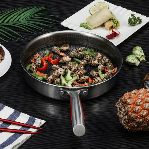 康巴赫不锈钢煎锅防粘锅平底锅牛排双面煎蛋锅家用JFG26A3 商品图2