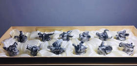 5F隆昌瓷器罗比罗丹十二生肖酒具