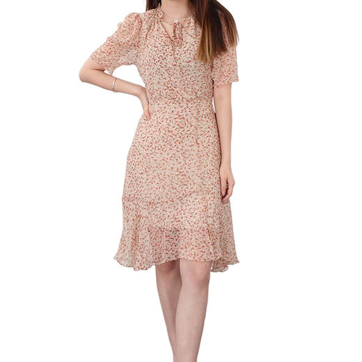 oldcolour21夏法式修身高腰显瘦减龄碎花连衣裙N23101107 商品图4