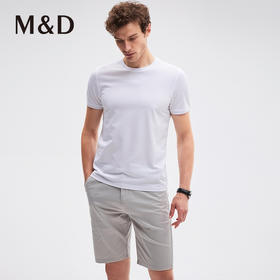 【桑蚕丝】MD名盾圆领短袖T恤多色百搭打底夏季薄款冰凉休闲男装