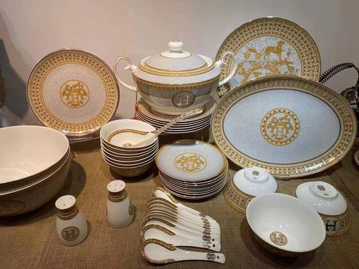 康巴赫生活馆博玉骨瓷餐具系列50头爱马仕H餐具 商品图1