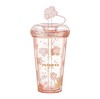 【多样屋专柜】多样屋樱花烂漫双层吸管杯-420ml 商品缩略图0