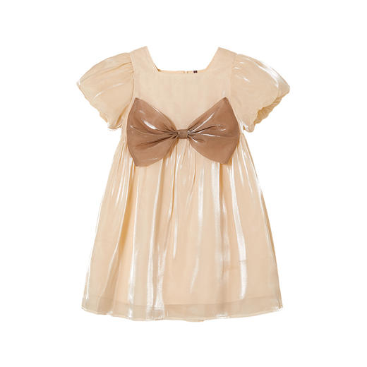 littletime女童暮云纱蝴蝶结公主裙洋气连衣裙夏装2023新款儿童裙 商品图4