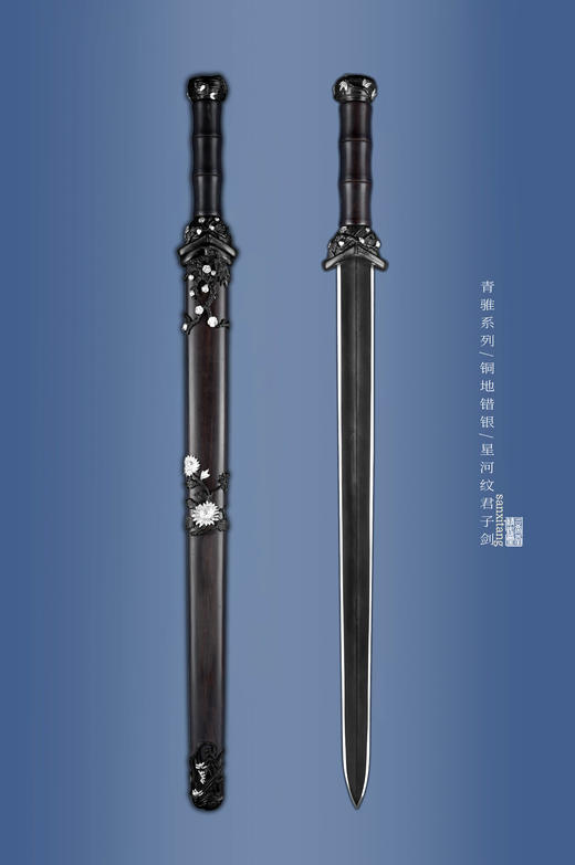 三希堂  青骓系列  复古扭转纹君子剑  未开刃 商品图1