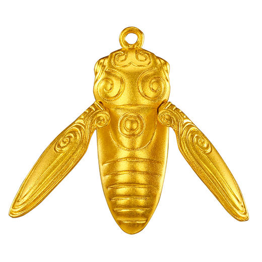 宫匠造办 宫廷福佑 知了黄金吊坠 商品图4