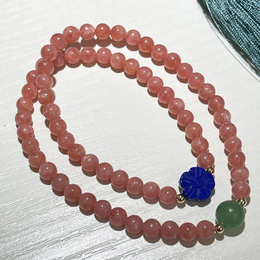 红纹石多圈手链 直径5mm  两圈手串水晶简约送礼物百搭 首饰饰品 商品图3