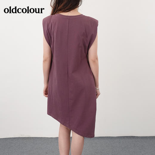 oldcolour欧珂垫肩设计宽松无袖连衣裙T恤裙N23104305-559 商品图3