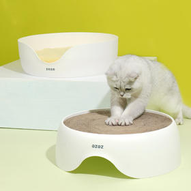 zeze圆形双面两用猫窝猫抓板宠物四季通用耐磨爪塑料