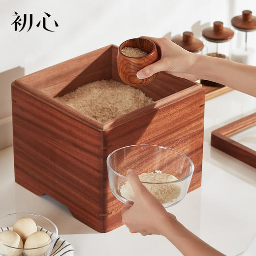 初心| 乌檀木实木米桶 5kg 商品图1
