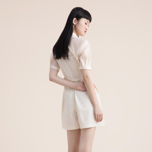 谜底2022夏季新款个性帅气修身显瘦连体短裤女222MK0579 商品图2