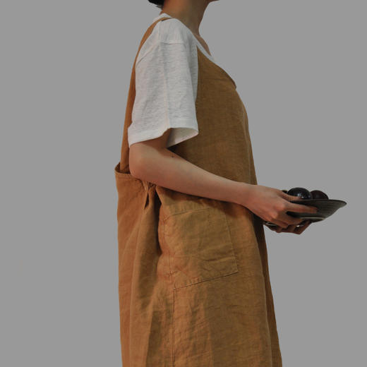 麻+汉麻围裙赭石 厨房园艺 纯麻质地 可做外搭裙 商品图5