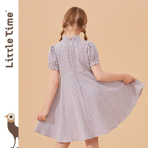 littletime女童旗袍裙中国风连衣裙2022夏季新款复古文艺儿童裙 商品图3