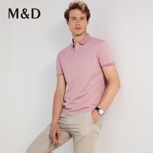 【桑蚕丝】名盾凉感polo衫短袖翻领T恤衫多彩春夏薄款休闲商务男 商品图3