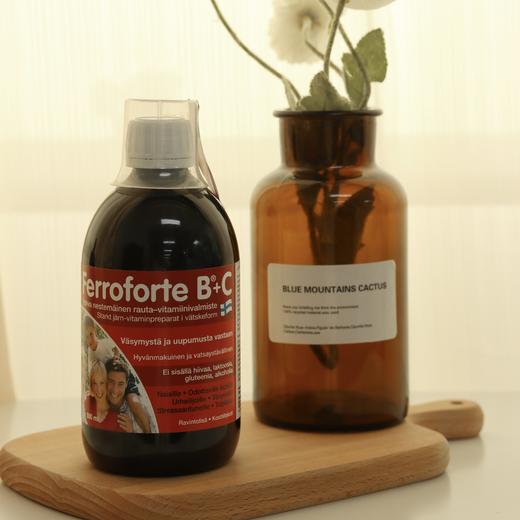 补铁口服液/芬兰汉诺金/Ferroforte B+C/浆果复合液态铁剂/儿童成人孕妇老人 商品图2