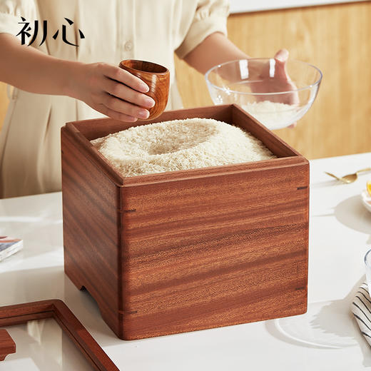 初心| 乌檀木实木米桶 5kg 商品图5