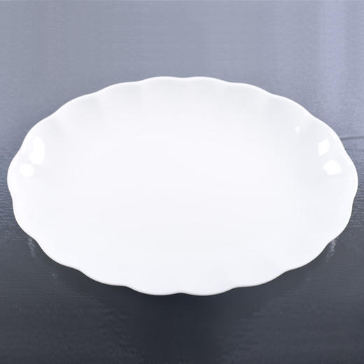 马杰斯专用椭圆形陶瓷骨瓷花边蒸鱼盘碟子 商品图1