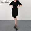 oldcolour21夏中长款纯色遮胯包臀连衣裙气质显瘦简约N23101343 商品缩略图0