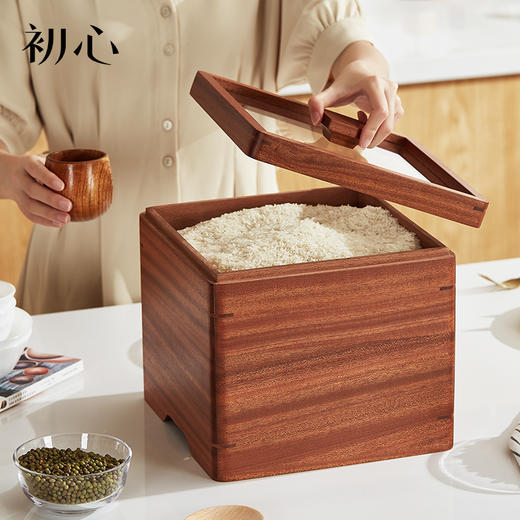 初心| 乌檀木实木米桶 5kg 商品图4